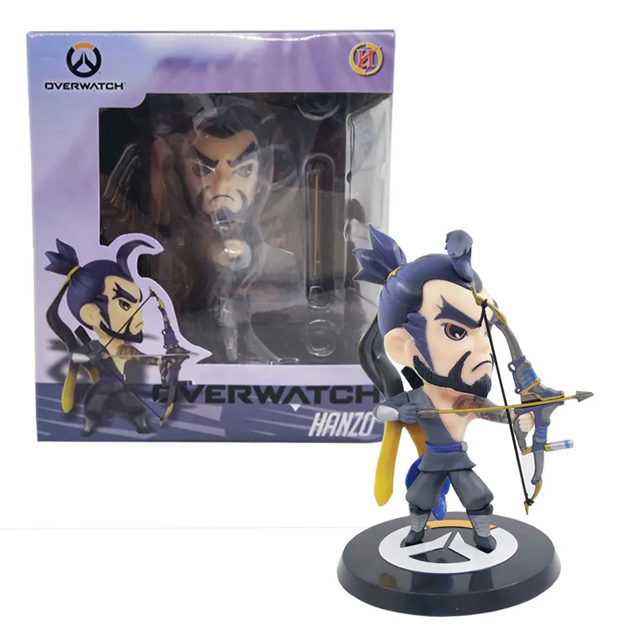 OW игровой персонаж Hanzo фигурка игрушка 10 см Q версия над часами коллекция моделей
