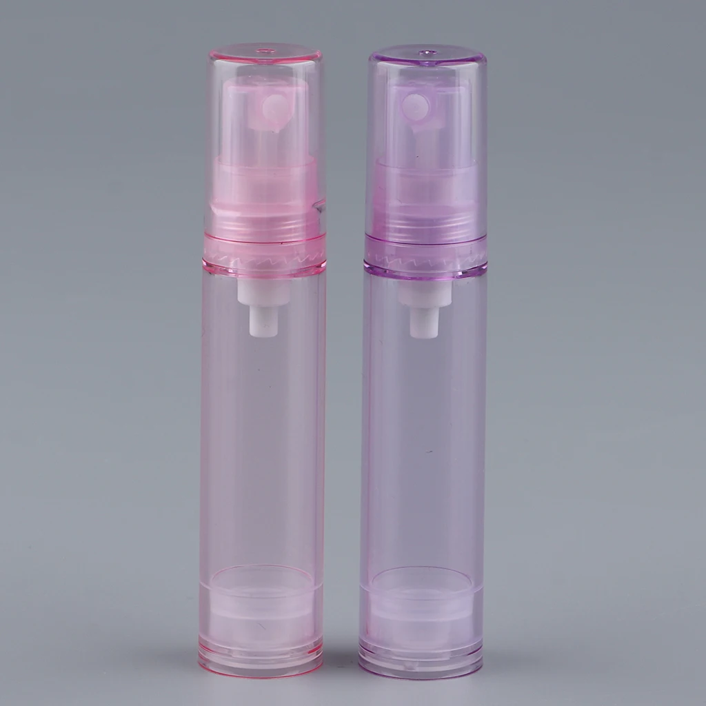 MagiDeal 3Pcs Empty Small Spray Bottle 10ml Airless Pump Bottles Refillable Cosmetic Containers for Travel Essential Oil Perfume