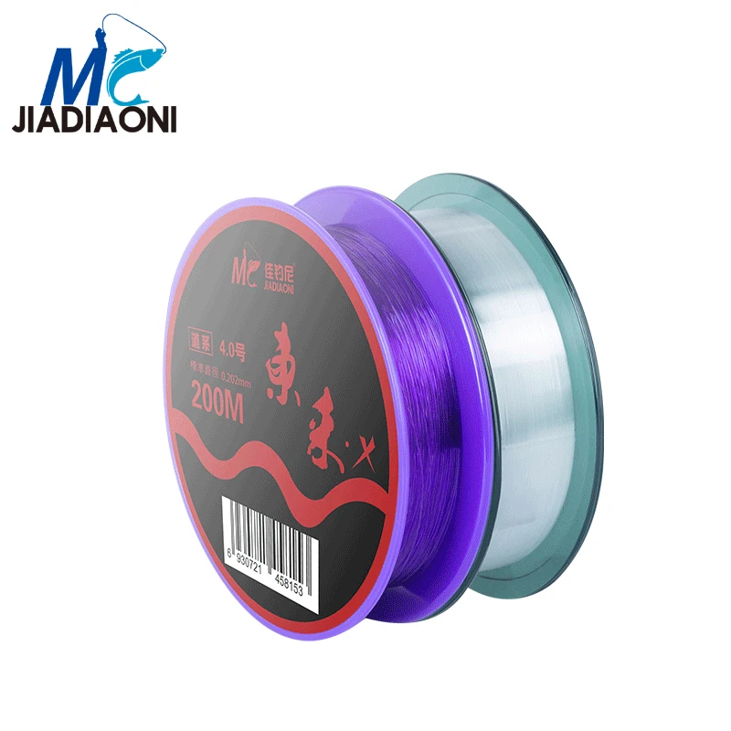 

JIADIAONI 200m Donglai x Mainline/Tippet Line Transparent Fly Fishing Line 100% Nylon Super Rally Carp Fishing Line