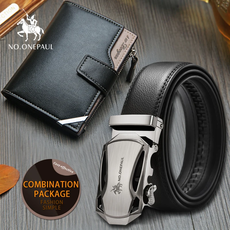 

set/sets suit Male Genuine Leather Strap Belts For Men Top Quality belt Multi interlayer short Collapsible wallet Cowhide Hollow