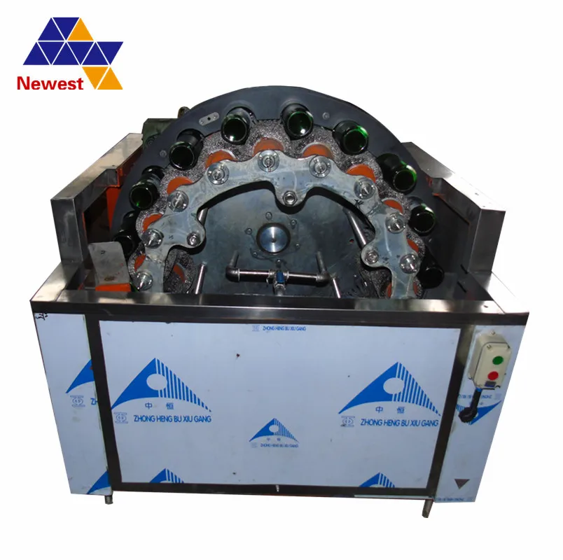 Newest automatic recycle glass bottle brush washing machine ,used