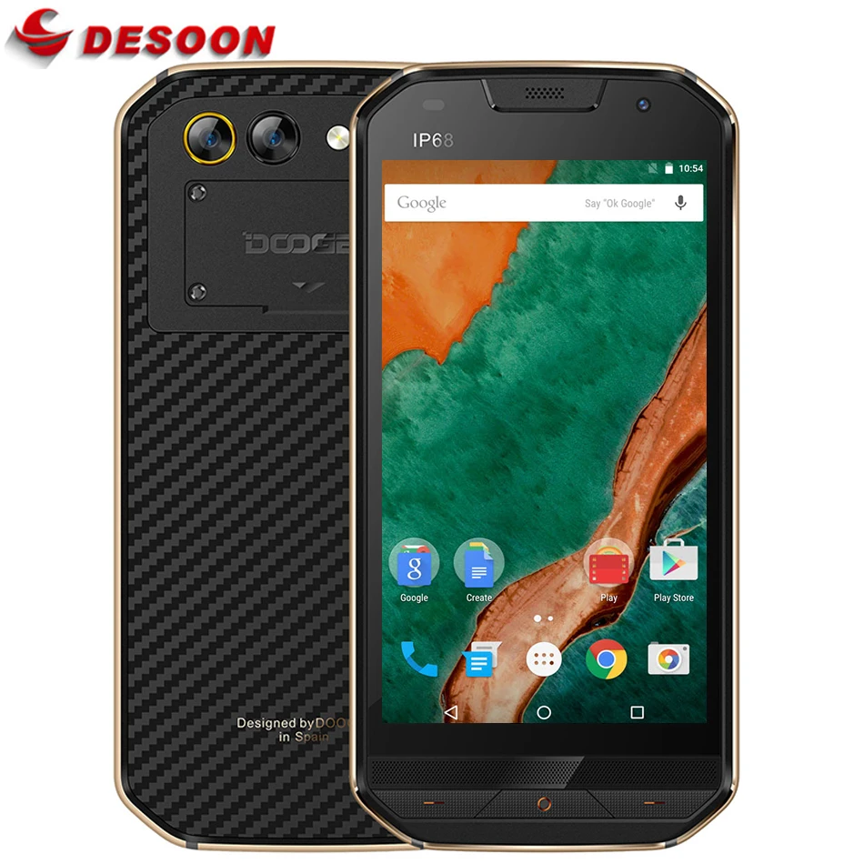 DOOGEE S30 IP68 водонепроницаемый мобильный телефон 4G 8MP задняя двойная камера MTK6737V 4 ядра 2 ГБ Оперативная память 16 ГБ Встроенная память 5,0 "HD 5580