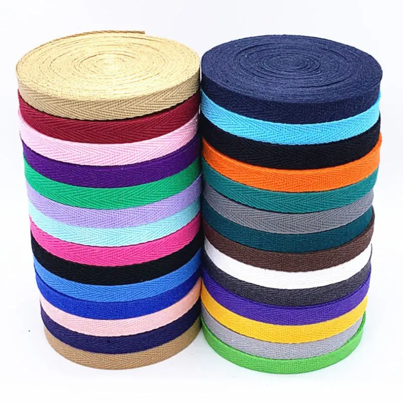 50yards width 2cm Garment Accessories Cotton Ribbon New Herringbone Belt Clothing Edge Band Supply Color 3 | Дом и сад
