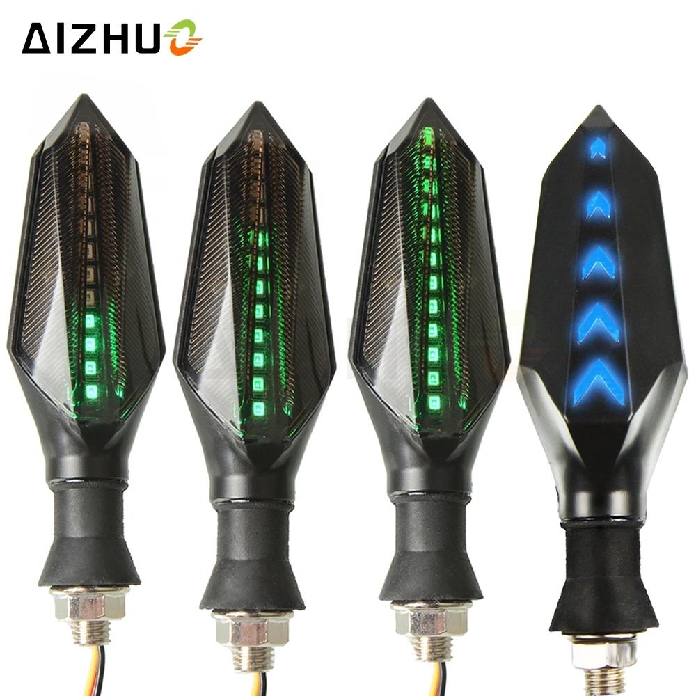 

Motorcycle Signal lights Led Turn Signal Warning Flowing Flashing For Suzuki GSXR DUCATI SCRAMBLER 848 MONSTER 696 796 821 620