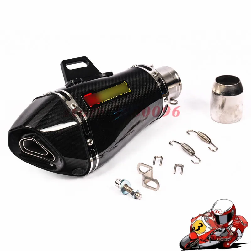 

51MM Universal Motorcycle Exhaust Muffler Carbon Fiber With DB killer For CBR500R Ninja 400 R3 F800GS GSXR600 CBR1000RR NK650