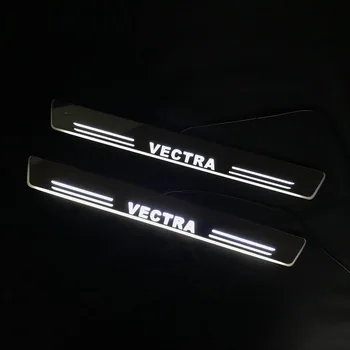 

RQXR led stainless steel overlay acrylic door scuff for Opel vectra c moving door sill plate lining decorative light,2pcs