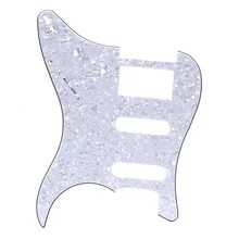 3ply eléctrica Guitarras pickguard Scratch Plate para Fender Stratocaster blanco perla