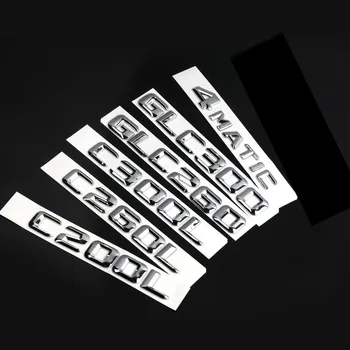 

10pcs Silver 3d Abs Emblem Badge Car Rear Sticker Styling for Mercedes Benz for C Class C200 C260 C300 4MATIC Badge