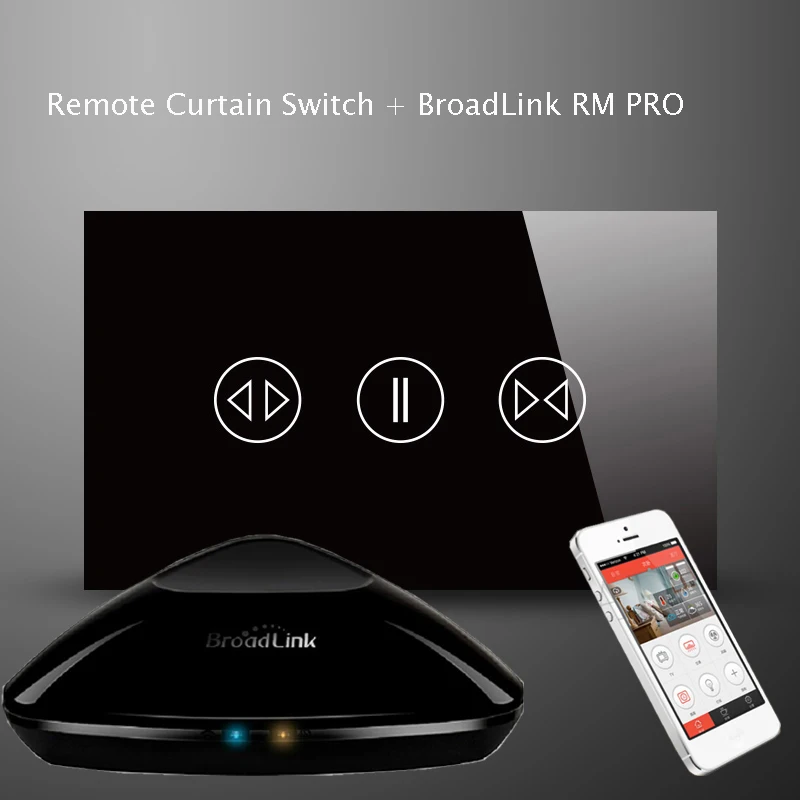 ASEER, настенный выключатель Умный дом беспроводной электронный занавес переключатель 1000 Вт, RF 433 МГц настенный Wi-Fi адаптер Управления по Broadlink RM PRO - Цвет: B domotica switch
