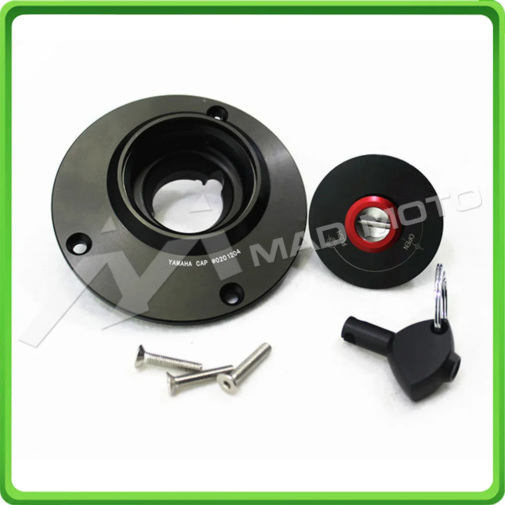 MAD MOTO CNC  Fule CapGas Tank Caps For Yamaha YZF R1 R6 FZ8 MT-03 MT-09 FZ1  FZ1 FAZER FZ6  FZ6 FAZER  XJR 1300 BLACK Color 05