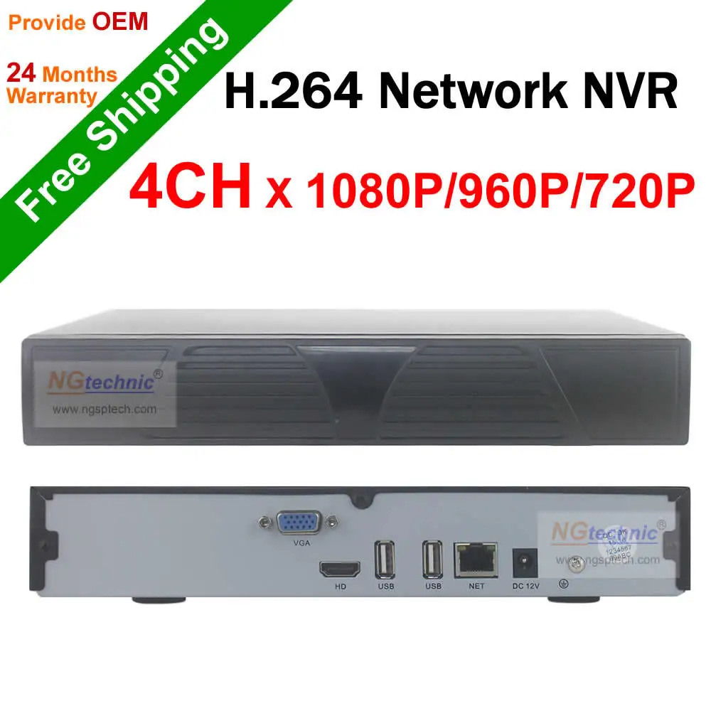 

4CH 720P/960P/1080P IP Camera recorder support P2P ONVIF2.0 HDMI for 1mp/1.3mp/2mp serveillance Network IP Camera 4 Channel NVR