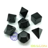Bescon Blank Polyhedral RPG Dice Set 42pcs Artist Set, Solid Black and White Colors in Complete Set of 7, 3 Sets for Each Color 4