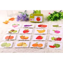 

New Baby Toys Infant Early Head Start Training Puzzle Cognitive Card Vehicl/Fruit/Animal/Life Set Pair Puzzle Baby Gift wj0196