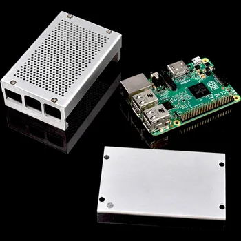 

Newly Universal Aluminum Metal Case for Raspberry Pi 3 B+ With Cooling Fan Protective Shell Compatible With Raspberry 2