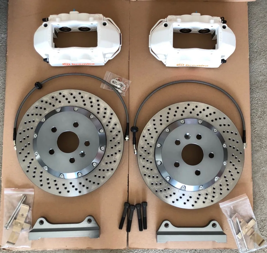 

Jekit car brake 4 pots caliper custom color with 355*28mm drilled disc brake for for Benz Mercedes S350 (W220) rear car wheel