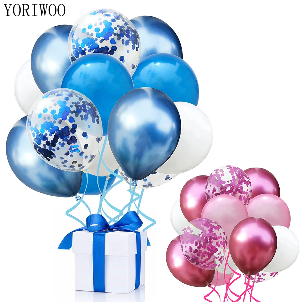 

YORIWOO 20pcs Latex Balloon Confetti Air Baloon Birthday Party Decorations Kids Baby Shower Boy Wedding Gender Reveal Babyshower