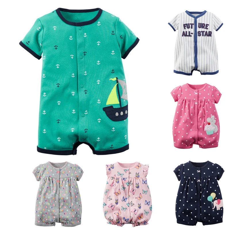 

Baby Rompers Summer Baby Girl Clothes 2017 Baby Boys Clothing Sets Short Sleeve Newborn Baby Clothes Roupas Bebe Infant Jumpsuit