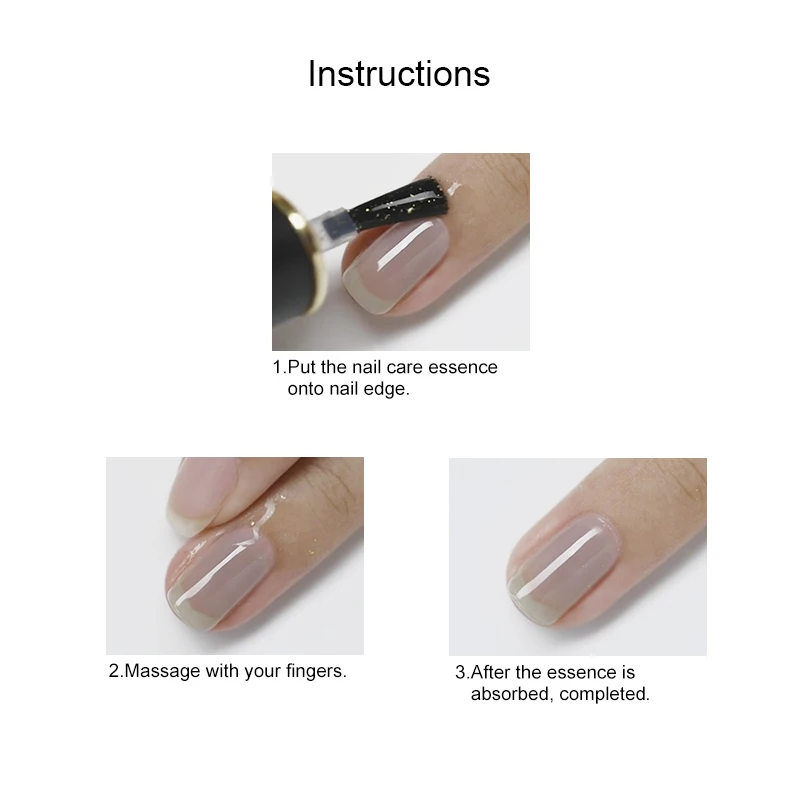 BORN PRETTY Nail Care Essence 6ml Gold Foil Treatment Cuticle Oil Feet Care Nails Edge Protection Liquid