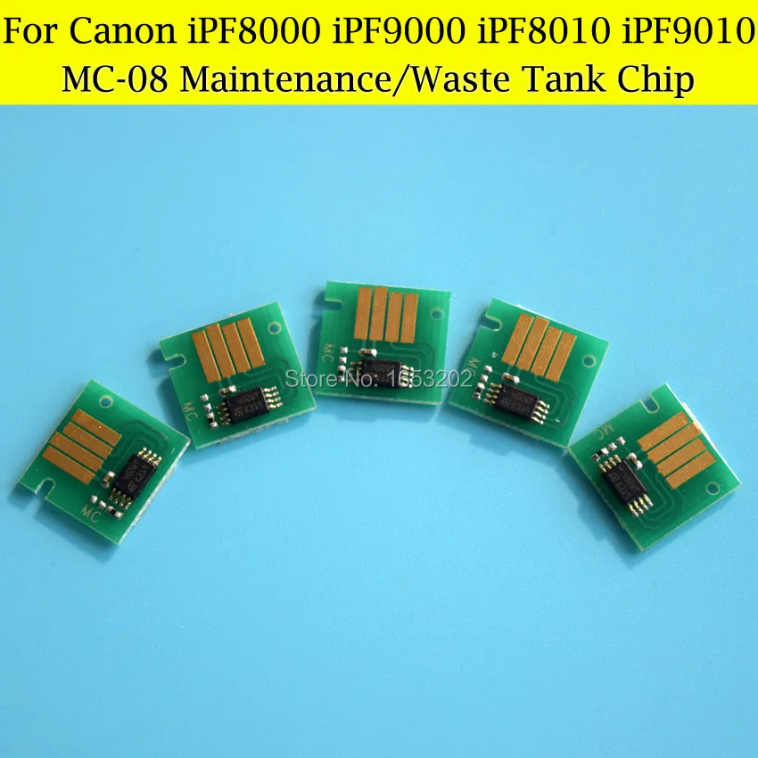 

5 PCS/Lot MC-08 Maintenance Tank Chips For Canon IPF8000s IPF9000s IPF8310s IPF9110 IPF8410 IPF9410 9410s Waste Ink Tank