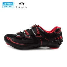 Tiebao обувь для велоспорта спортивная обувь велосипед черный/красный Мужская велосипедная обувь для шоссейной велосипедная, гоночная спортивная обувь