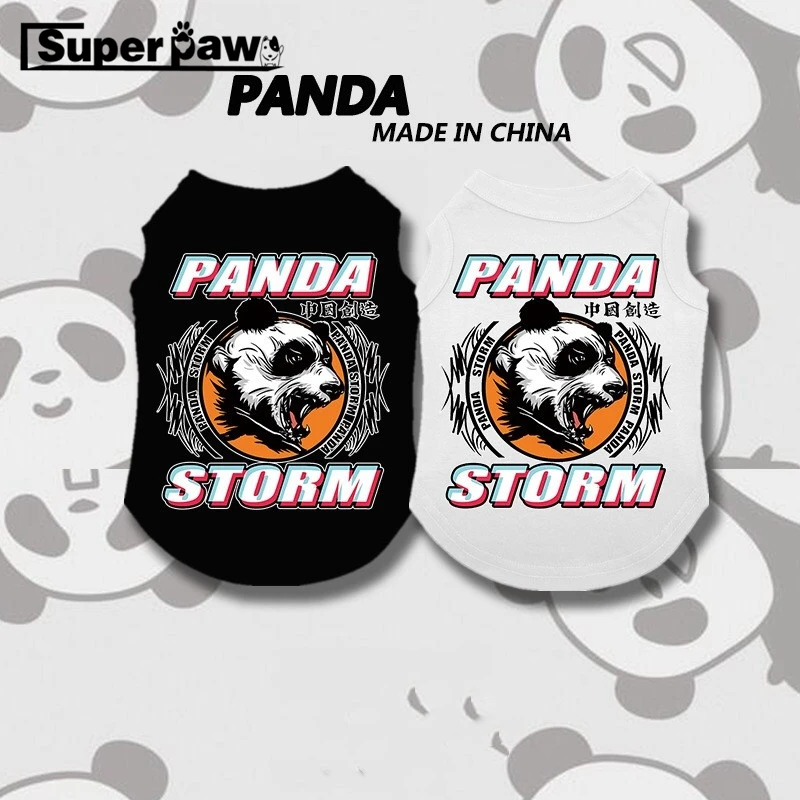 

Tide Brand Panda Summer T-shirt French Bulldog Schnauzer Vest Pet Clothes Dogs Pets Clothing Cat Dog Apparel Pug Costume GZC05