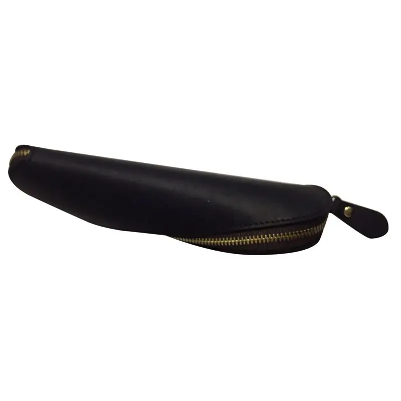 

Creative Leather Zipper Pen Pencil Bag S model Vintage Retro Style Creative School Accessories