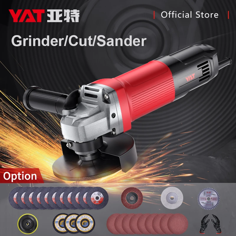 

950W Bulgarian YAT M10 Multifunction Angle Grinder with Muti-Adapter for Wood Metal Cut and Polish Saw Sanding Machine