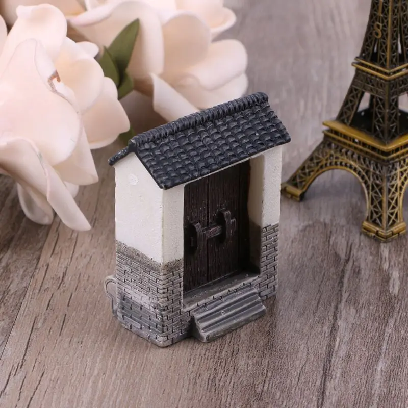 Смола ремесла дверь модель мини-Сказочный Сад миниатюры DIY пейзаж