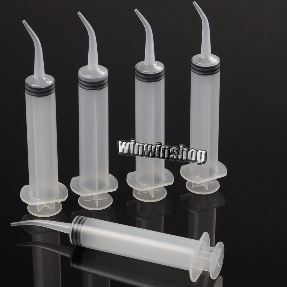 

Dental Disposable Irrigation Syringe Curved Tips Curved Tip Utility Tool *5