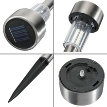 Промо-акция! Солнечный LED-лампа для дорожек на открытом воздухе Газон Сад Пейзаж Нержавеющая сталь пятно лампы Цвет белый