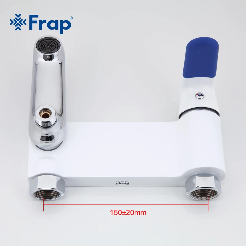Online Frap Bad Wasserhahn Wand Montiert Kalt und Warmwasser Mischer Drehbare Tap 5 Farbe Griff Abdeckung Möglichkeiten, Wie ein Geschenk f3234