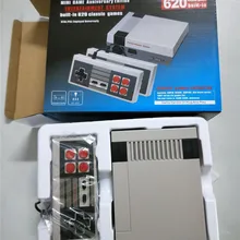 DHL 10 шт./партия детская Мини ТВ игровая консоль 8 бит видео игровая консоль Встроенная 620 игр ручка управления опционально AV OUT