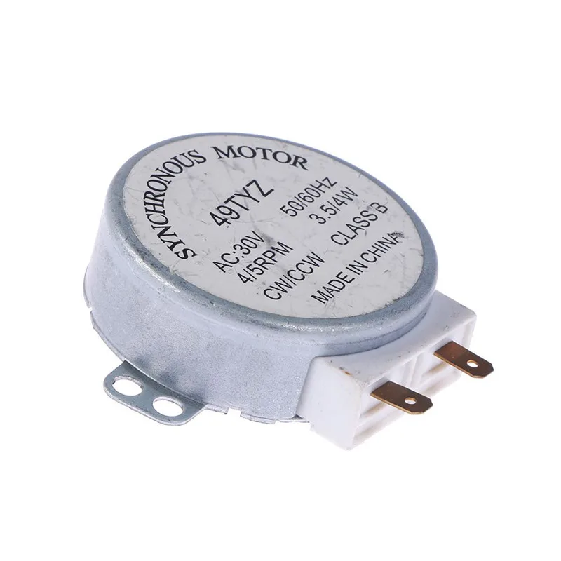 

Microwave Oven Turntable Synchronous Motor 3W 5/6RPM AC 21V 50/60Hz AC Motor With 2 Pin Terminals Fan Warm Air Blower Burn Oven