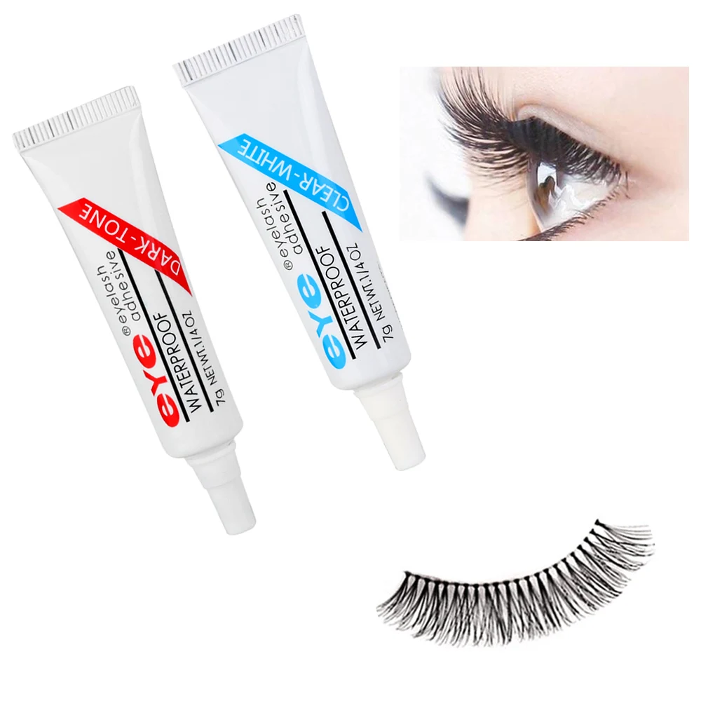 1PC Professional Makeup Eyelash Glue Clear white&Dark black Waterproof