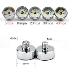 High pressure gauge with luminous Manometer Water Oil Air pressure meter for constant pressure valve tire gauge controller dental turbine unit compressor air pressure relief valve manometer meter