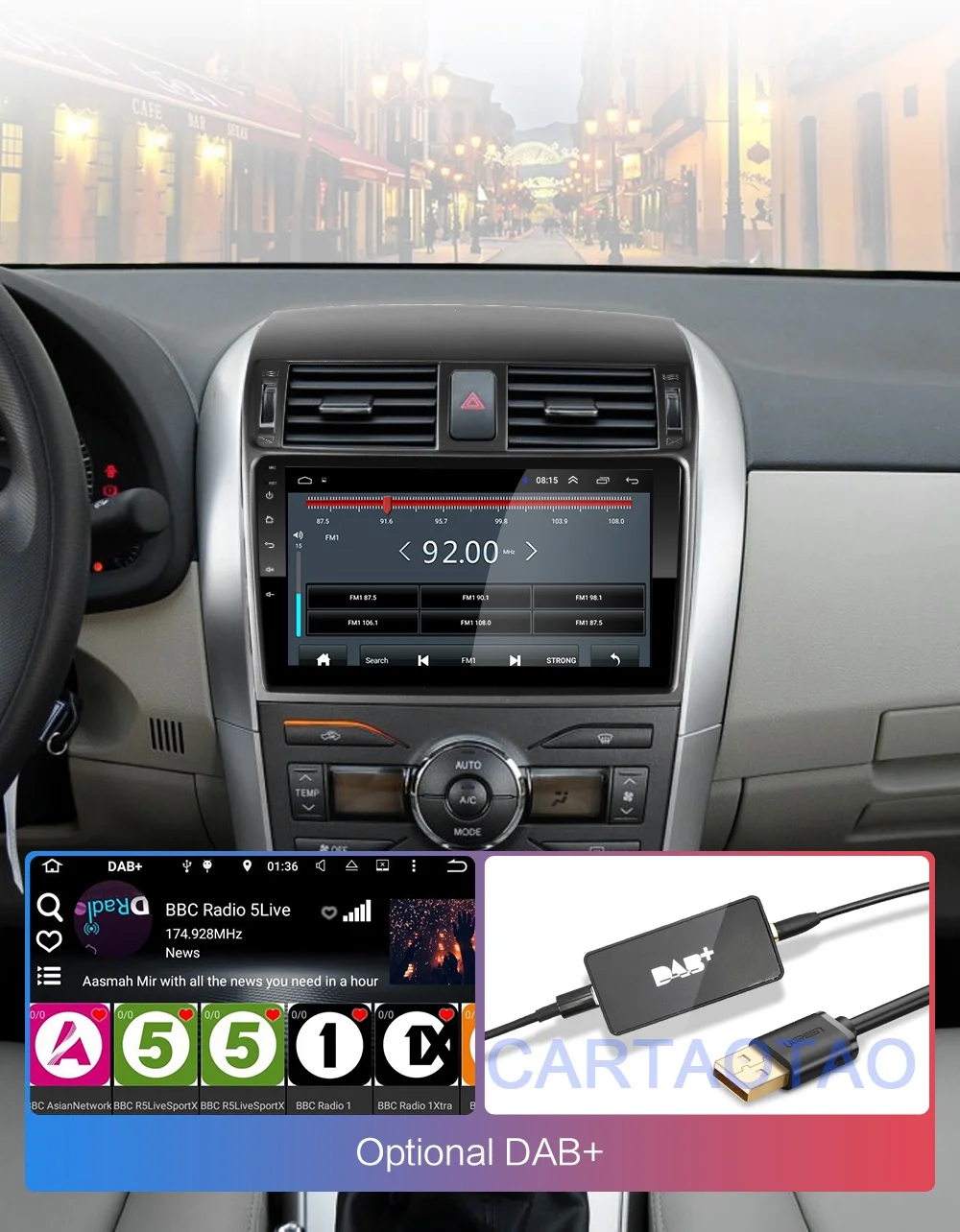 2G+ 32G " 2din Android 8,1 GO автомобильный dvd-плеер для Toyota Corolla E140/150 2006-2013 автомобильный Радио gps навигация wifi плеер