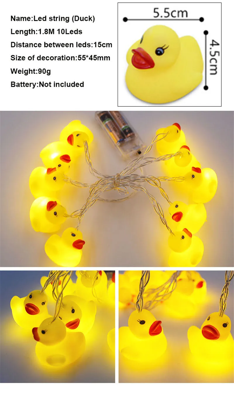 Chiclits 10 Led Cute Animal String Lights Battery Powered for IndoorOutdoor Halloween Christmas Thanksgiving Party Bedroom Decoration (42)