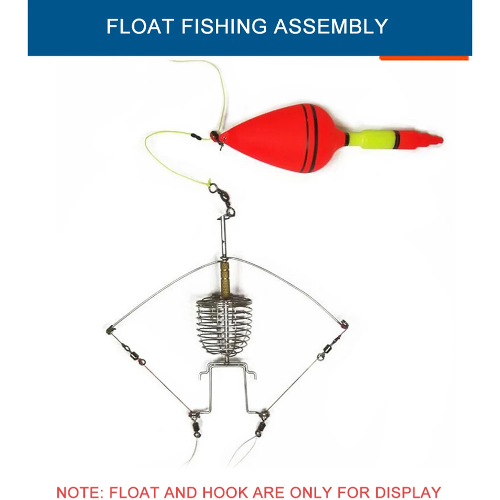 NEW Multi Functional Automatic Trap Spring Cage Hook Fishing Feeder Tackle Launcher