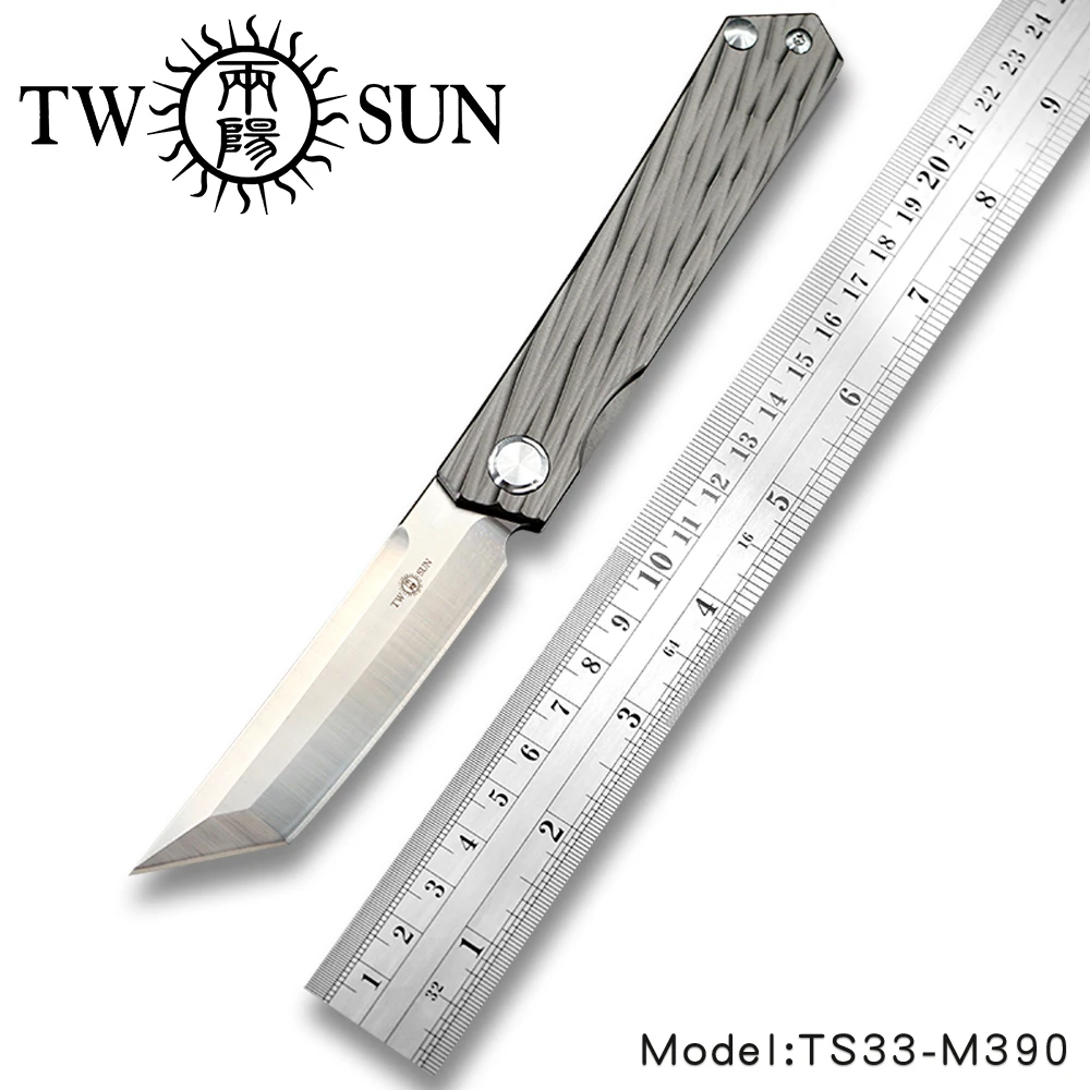 Складной нож TWOSUN m390 карманный для кемпинга охоты инструмент выживания на природе