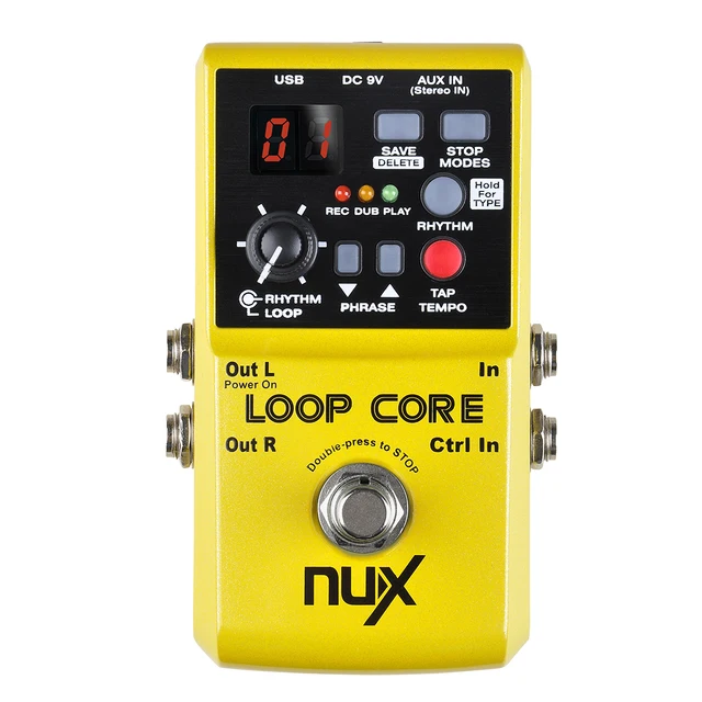 Best price at $105 Cheap NUX Loop Core Guitar Effect Pedal Looper 6 Hours Recording Time 99 User Memories Drum Patterns with Tap Tempo
