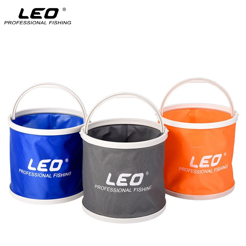 

Outdoor Collapsible Fishing Bucket Portable Lightweight Canvas Folding Plastic Bucket for Camping Hiking Fishing Tackle Tools