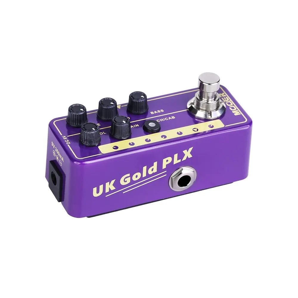 MOOER 019 UK Gold PLX Guitar Pedal Processor Classic Rock Sound Dual Channel Preamp Guitar Effect Pedal Independent 3 Band EQ MOOER 019 UK Gold PLX Guitar Pedal Processor Classic Rock Sound Dual Channel Preamp Guitar Effect Pedal Independent 3 Band EQ