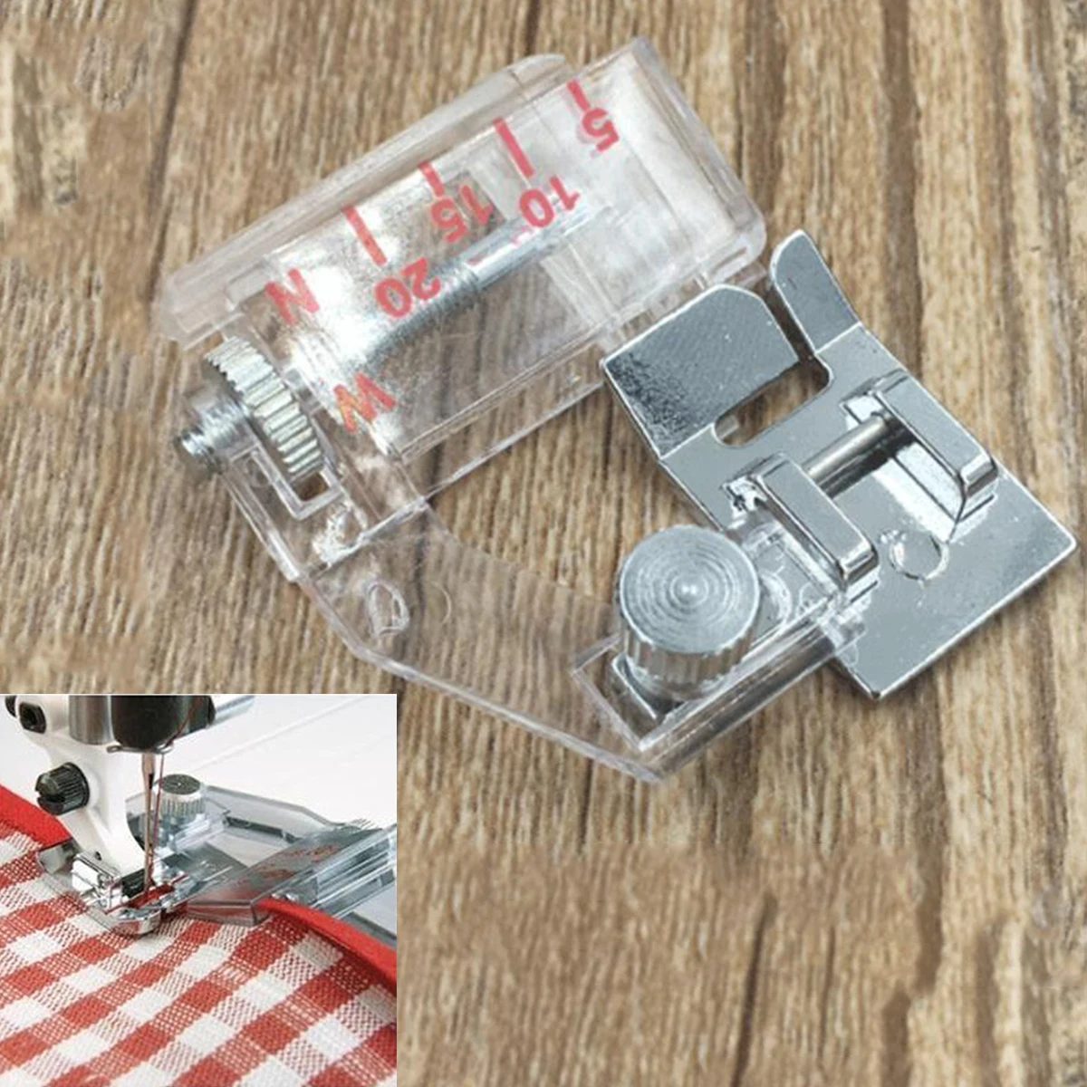 1pc Newest Snap On Adjustable Bias Tape Binding Foot Brother Janome Sewing Machine