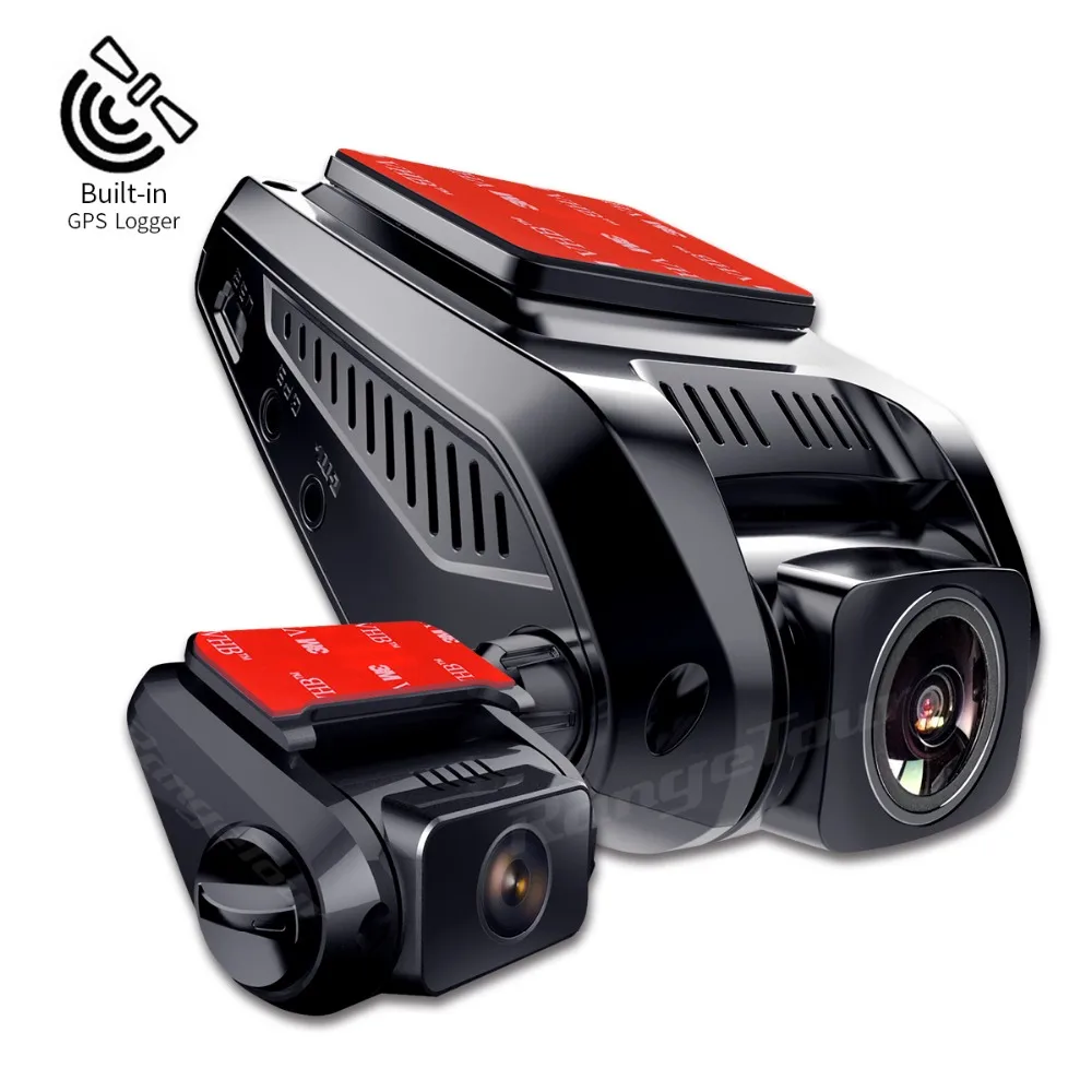 

Dual Lens Dash Cam Full HD 1080p Car DVR Camera 2.7" LCD WDR Video Recorder support GPS Logger with 720p Rear Dashcam