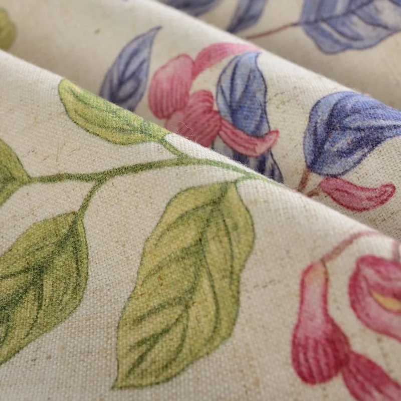 Fashion American Style Window Blakout Curtain for Living Room Bedroom Kitchen Treatments Cotton Linen Fabric Draperies