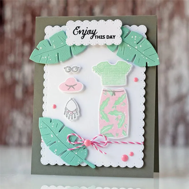 

5Pcs/lot Leaves Dies Metal Cutting Dies Frame for DIY Scrapbooking Card Making Album Embossing Crafts Die Cut New Craft
