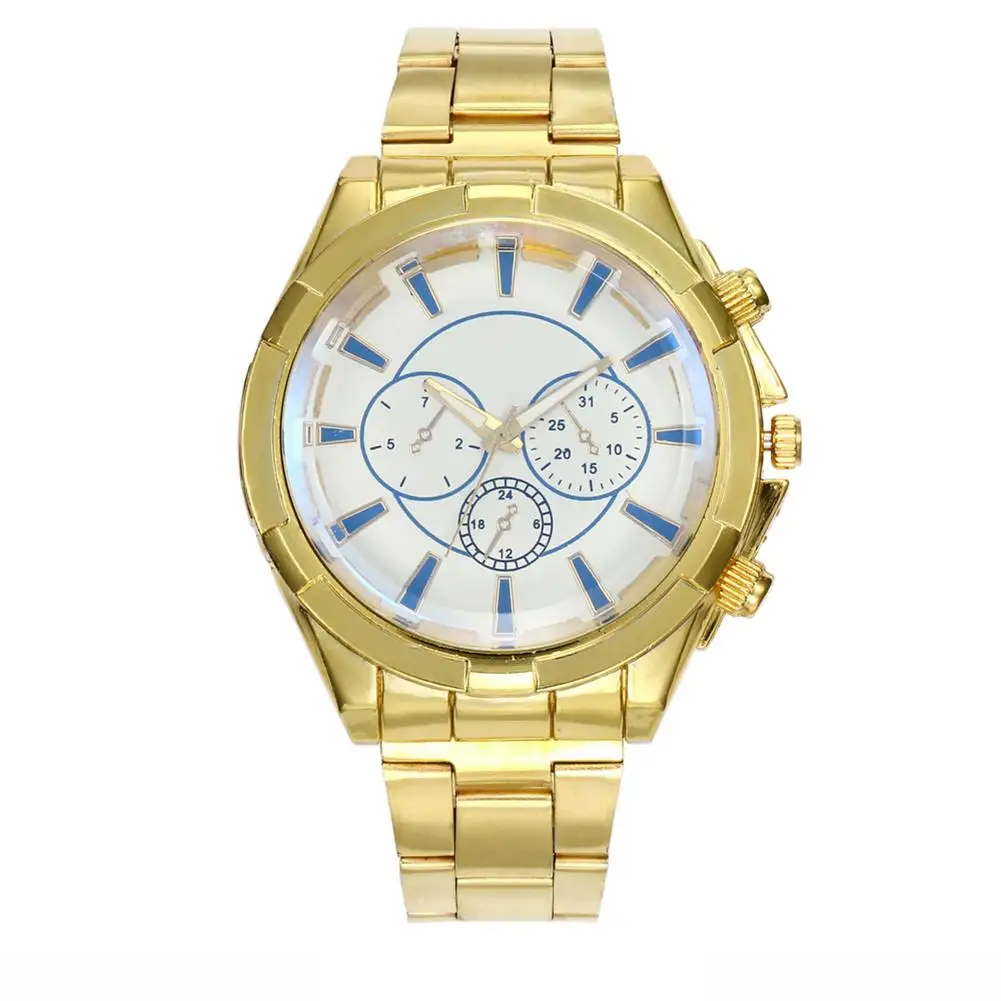 

Men's Trendy Alloy Wrist Band Round Dial Quartz Movement Analog Business Watches