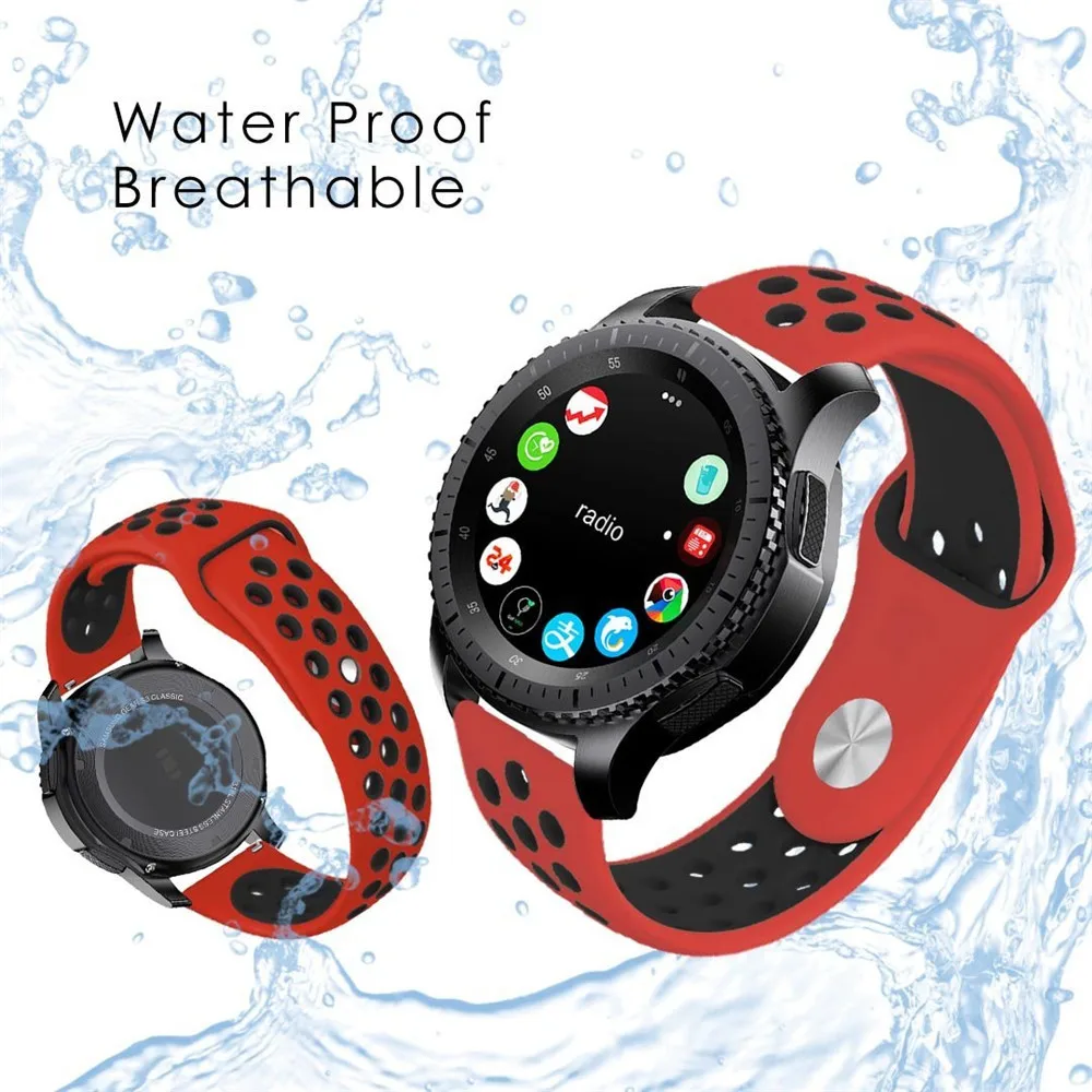 Ремешок для часов силиконовый Samsung Gear S3 frontier 22 мм|Смарт-аксессуары| |