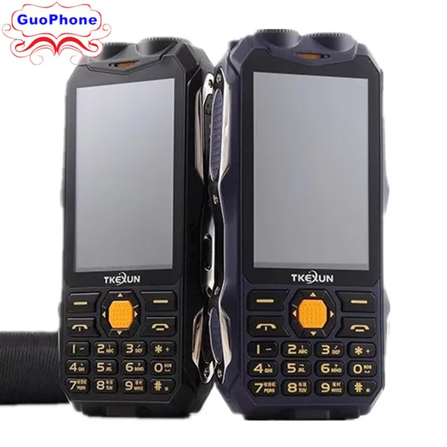 Best Offers TKEXUN Q8 Power Bank Phone Dual SIM Card Analog TV Dual SIM Card Senior Dual Flashlight Speaker 3.2Inch Touchscreen Phone