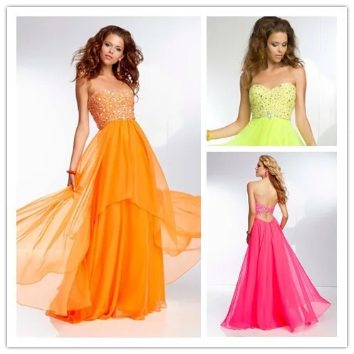 New Sexy Sweetheart Beaded Sequin Party Dresses for Juniors Prom Long 2014 Custom Made | Свадьбы и торжества